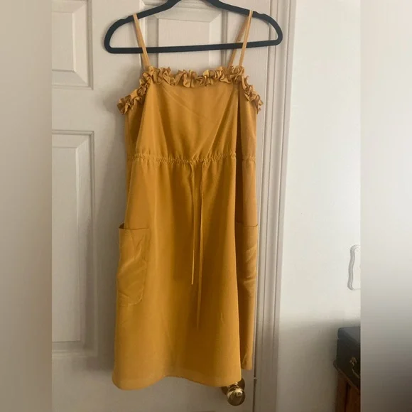 green emerald velvet dress MARC JACOBS Size 4 Gold Black Silk Metallic Animal Print Pleated Dress main image 1